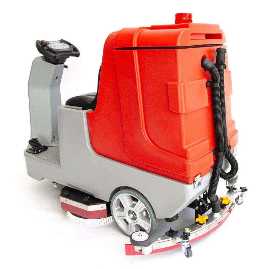 SM860 34" Ride-On Floor Scrubber, Dual Brush, 34.3 / 37 Gal Tanks