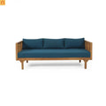 Outdoor Patio Acacia Wood Teak 3-Seater Cushions Included 67.75in