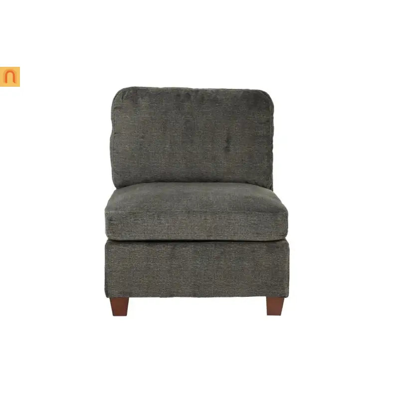 Sofa Modular Chenille Gray 8-Piece Chaise Ottoman