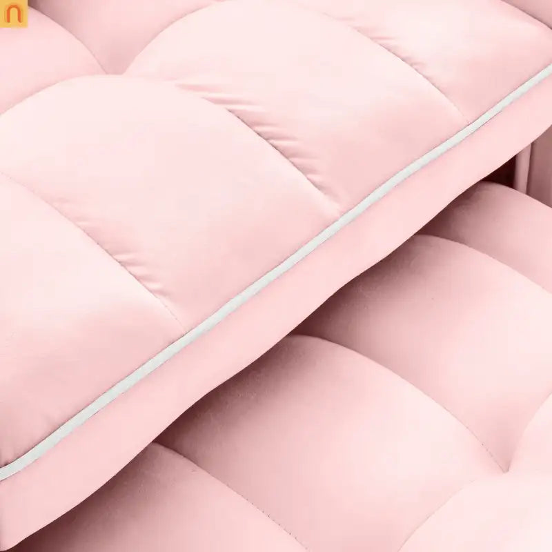 Sofa Bed Chair Convertible Velvet Pink Pull-Out Twin USB