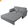 Sofa Bed Convertible Chenille Gray Queen Sleeper Storage Pockets 71in