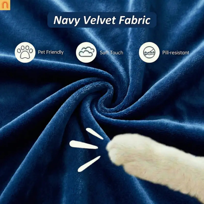 Sofa Chesterfield Velvet Navy 2-Piece Tufted Gold Accents