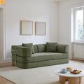 Sofa Bed 5-in-1 Corduroy Antique Green No Assembly 74.8in