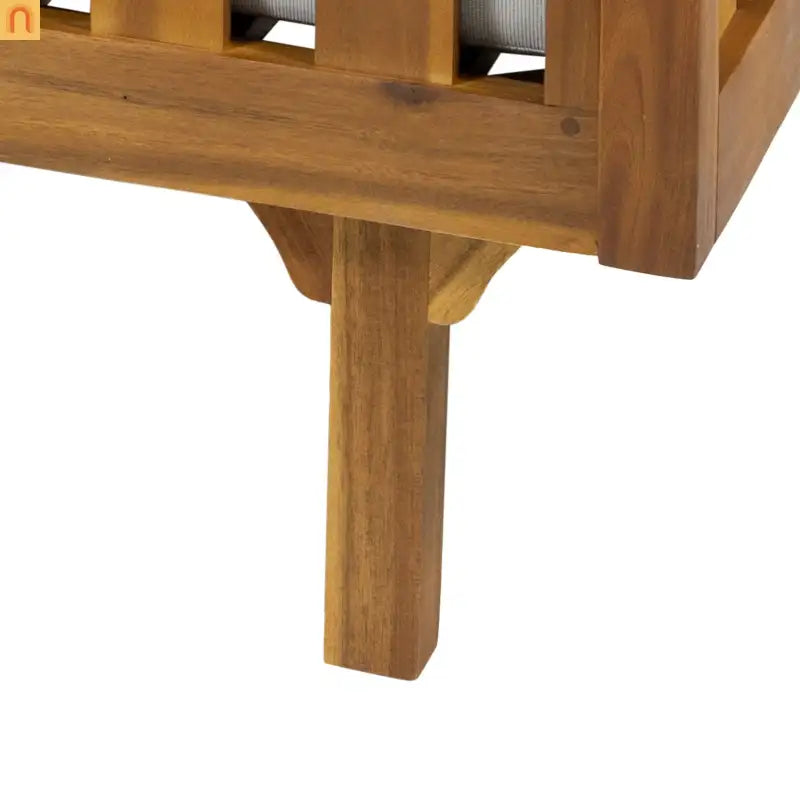 Outdoor Patio Set Acacia Wood Teak Water-Resistant Cushions