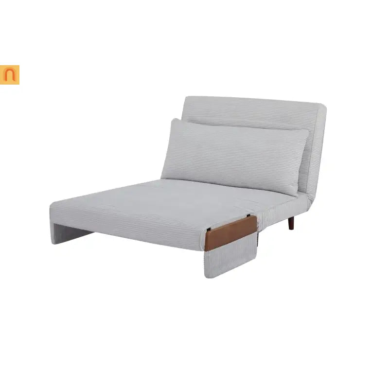 3-in-1 Convertible Sofa Bed Light Gray Polyester