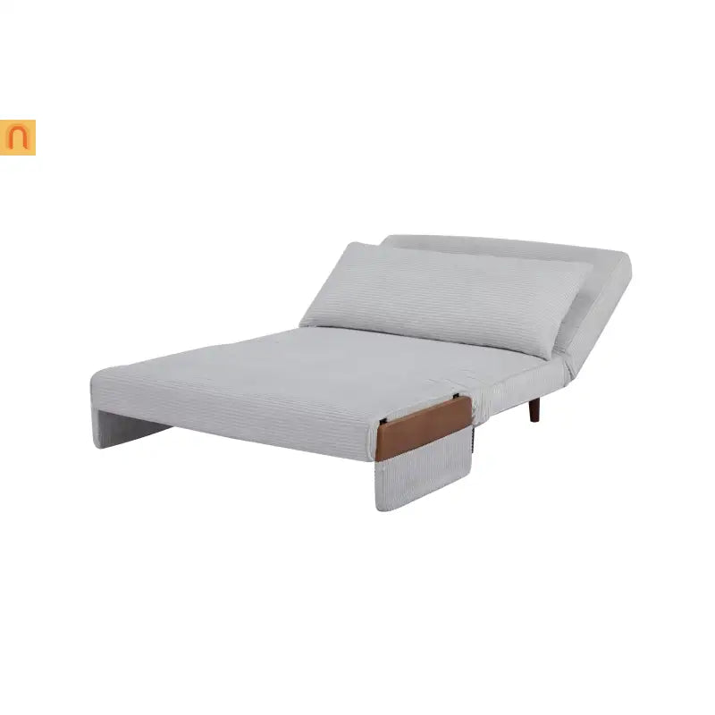 3-in-1 Convertible Sofa Bed Light Gray Polyester