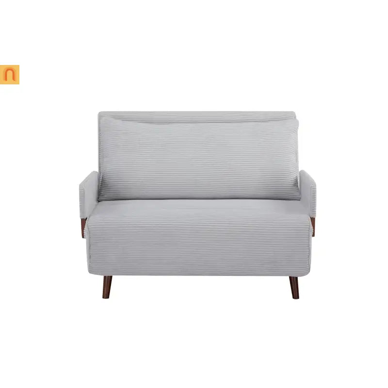 3-in-1 Convertible Sofa Bed Light Gray Polyester