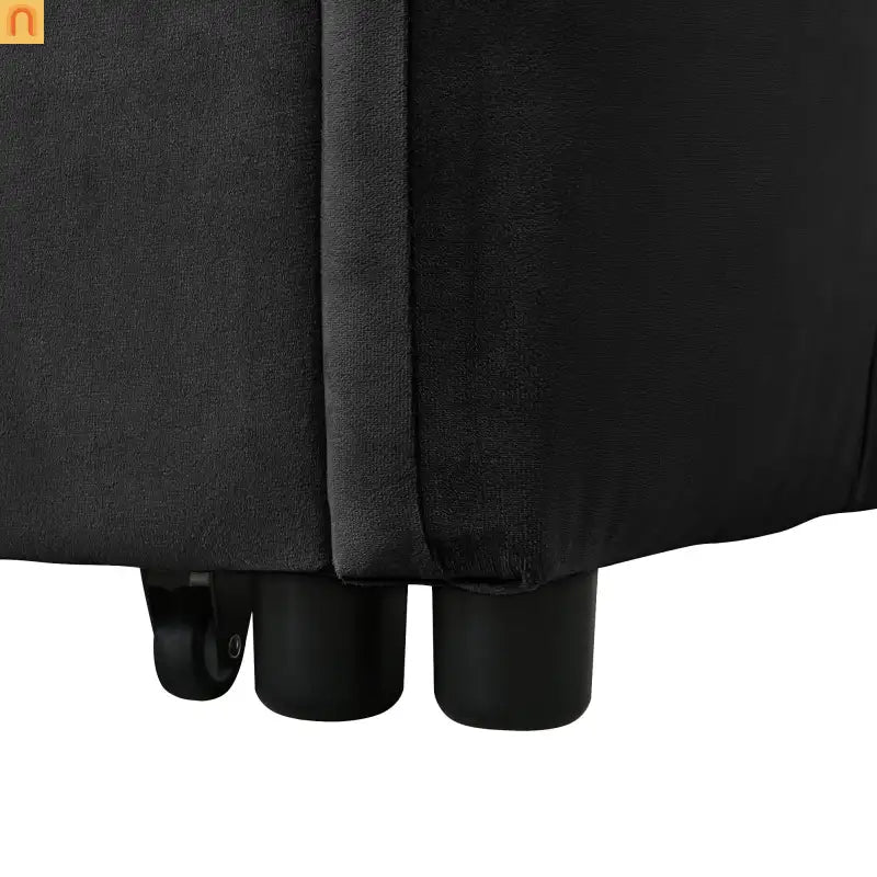 Sofa Bed Velvet Black 3-in-1 Convertible Recliner 500 lb 58in