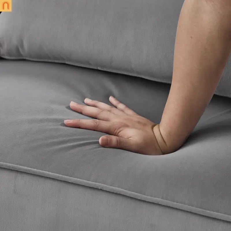 Sofa Convertible Velvet Gray 3-Seat Splitback 600 lb 72in