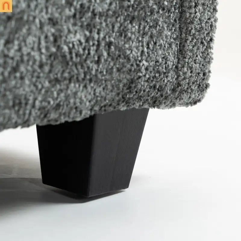 Sleeper Chair Oversized Boucle Dark Gray with Ottoman 55in Wide