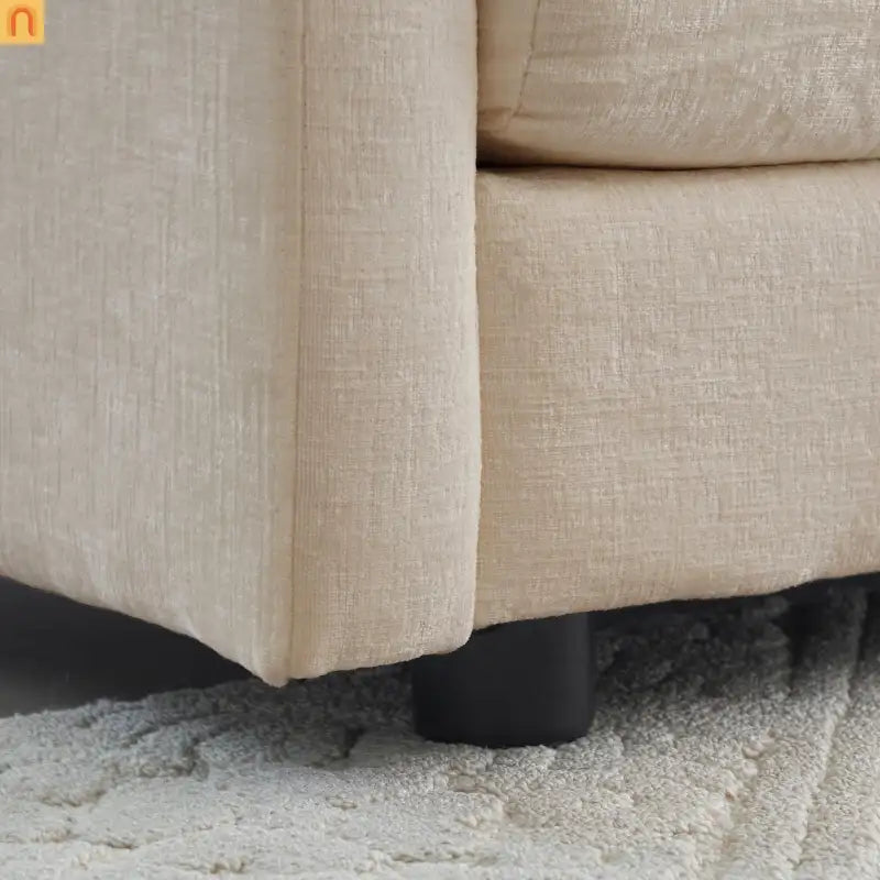 Sofa Set Modular Chenille Light Coffee 7-Seat 3-Piece