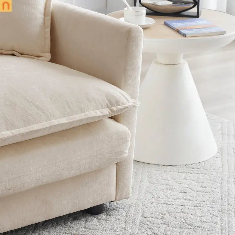 Sofa Set Modular Chenille Light Coffee 7-Seat 3-Piece