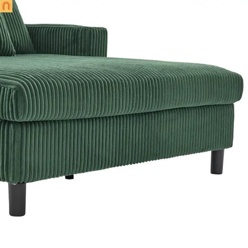 Sleeper Recliner Corduroy Emerald Oversized USB Cup Holders 56in
