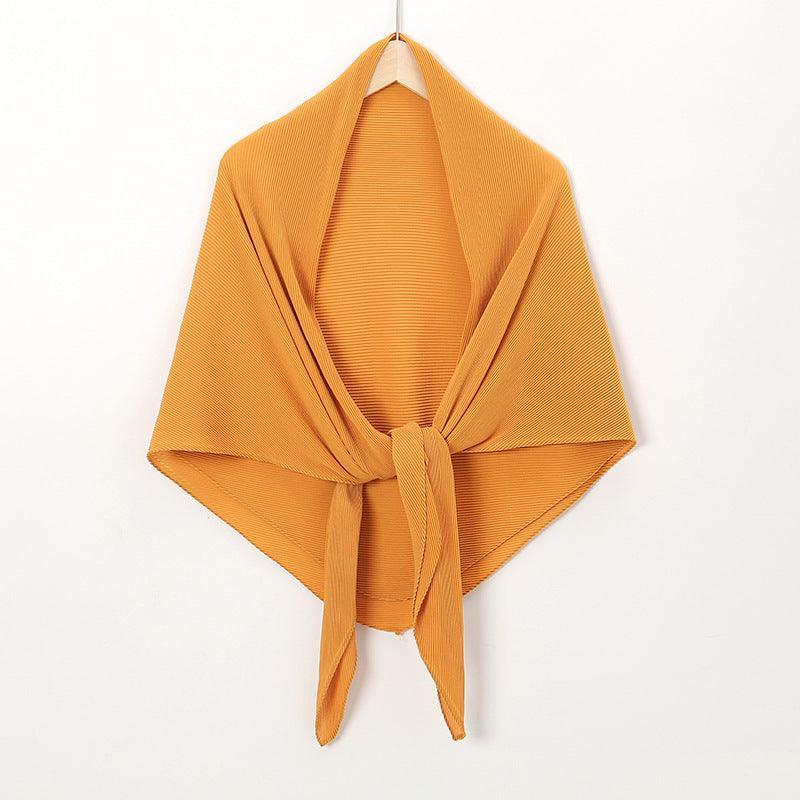 Solid Color Crinkle Chiffon Hijab - Lightweight Scarf for Women (MH040)