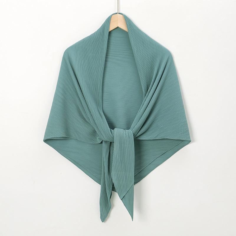 Solid Color Crinkle Chiffon Hijab - Lightweight Scarf for Women (MH040)