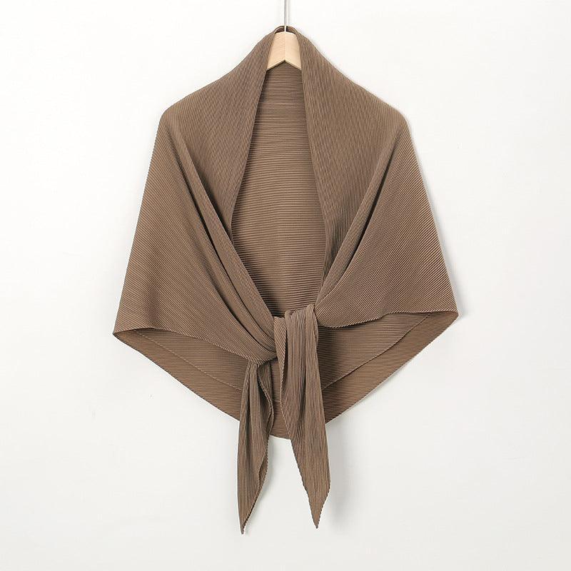 Solid Color Crinkle Chiffon Hijab - Lightweight Scarf for Women (MH040)