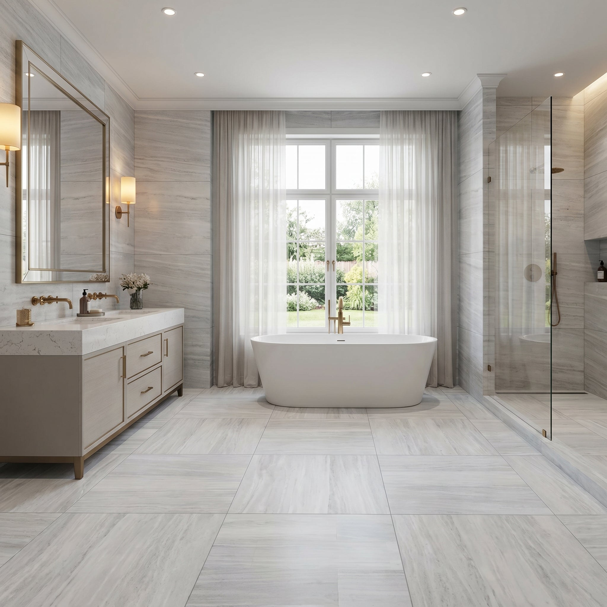 White Marble Polished Floor and Wall Tile with Natural Veining