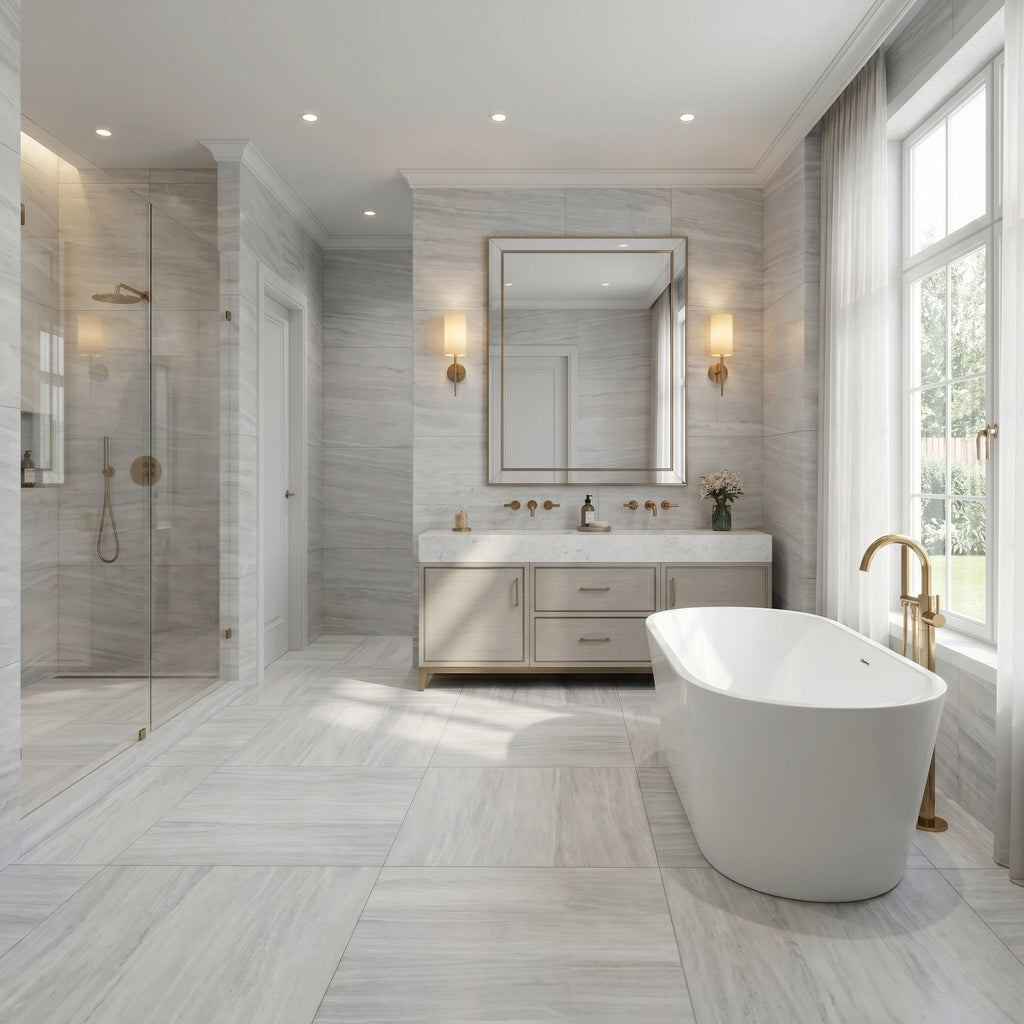 White Marble Polished Floor and Wall Tile with Natural Veining