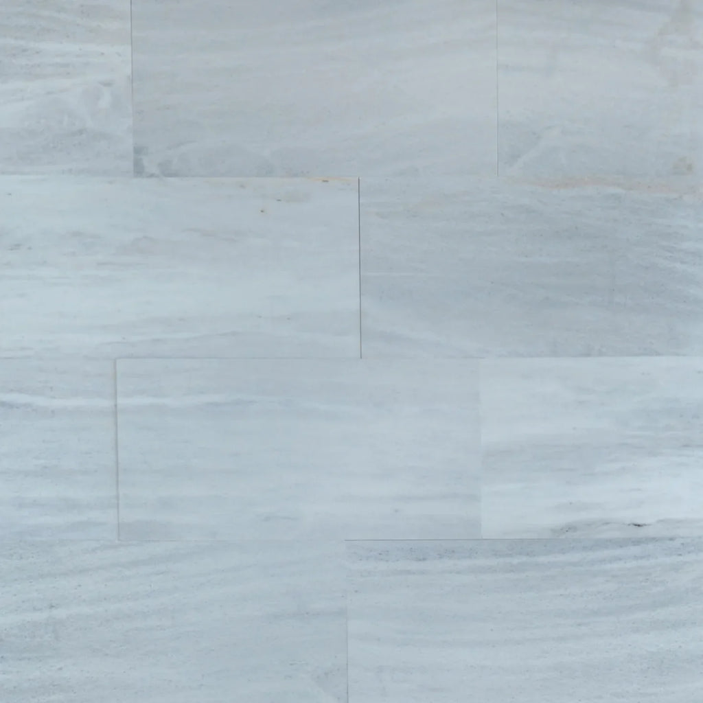 White Marble Polished Floor and Wall Tile with Natural Veining