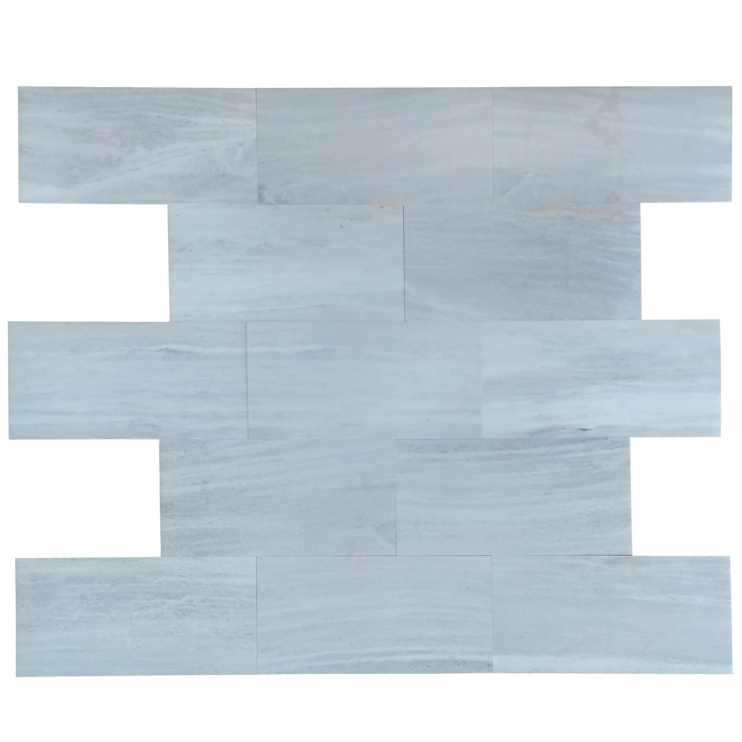 White Marble Polished Floor and Wall Tile with Natural Veining