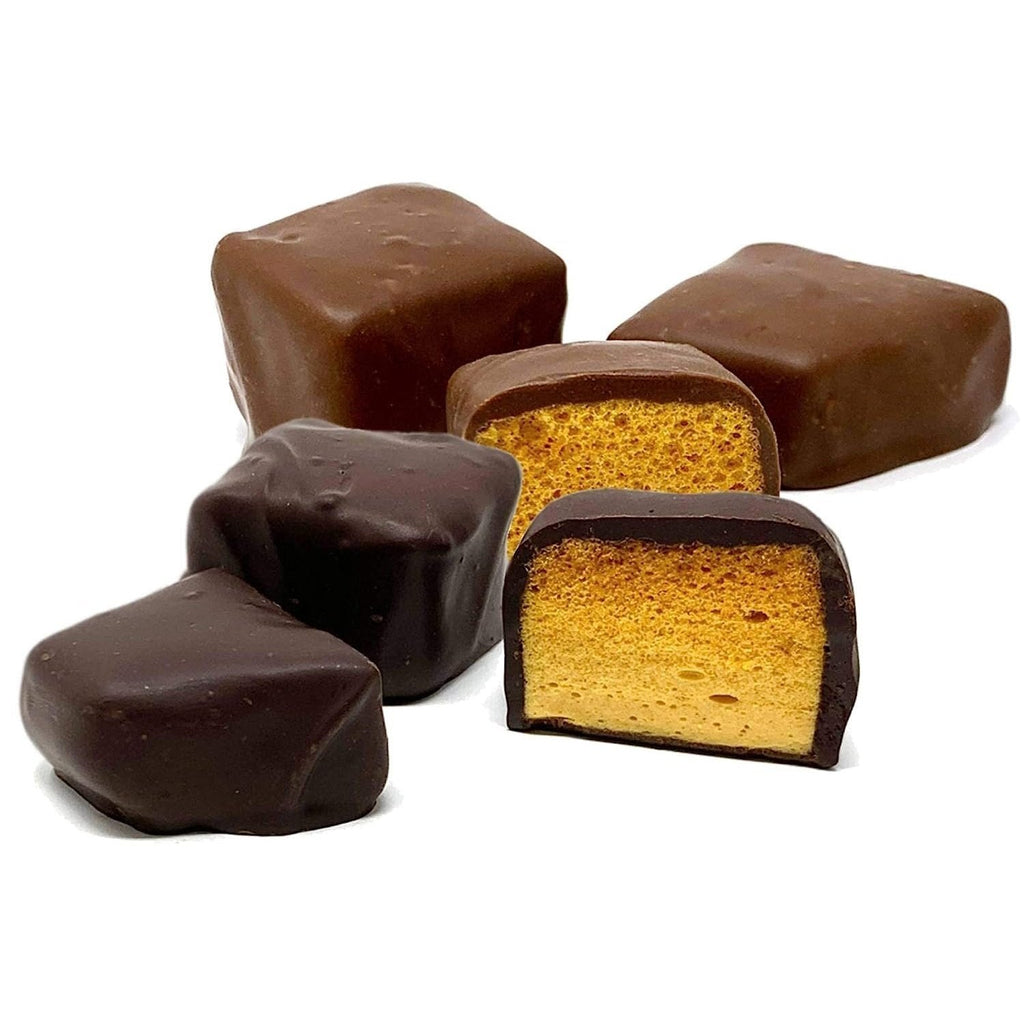 Andy Anand Belgian Milk Chocolate Honeycomb Sponge Candy, 1 lb – Handcrafted Gourmet Gift Box, Luxurious for Birthday & Special Occasions