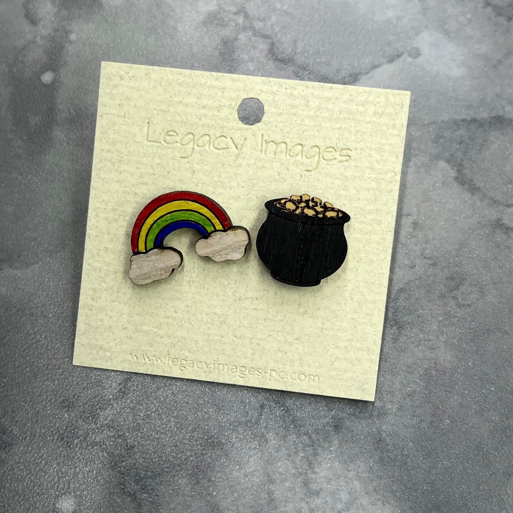 St. Patrick's Day Leprechaun & Pot of Gold Earring Set