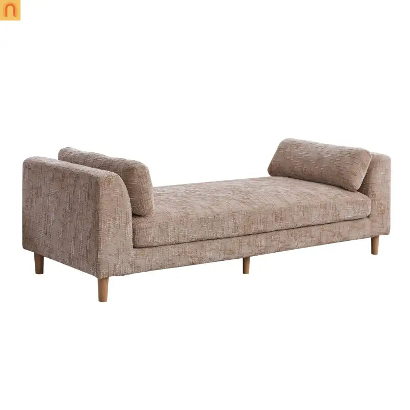 Bench Chenille Wheat Backless Armrests 83