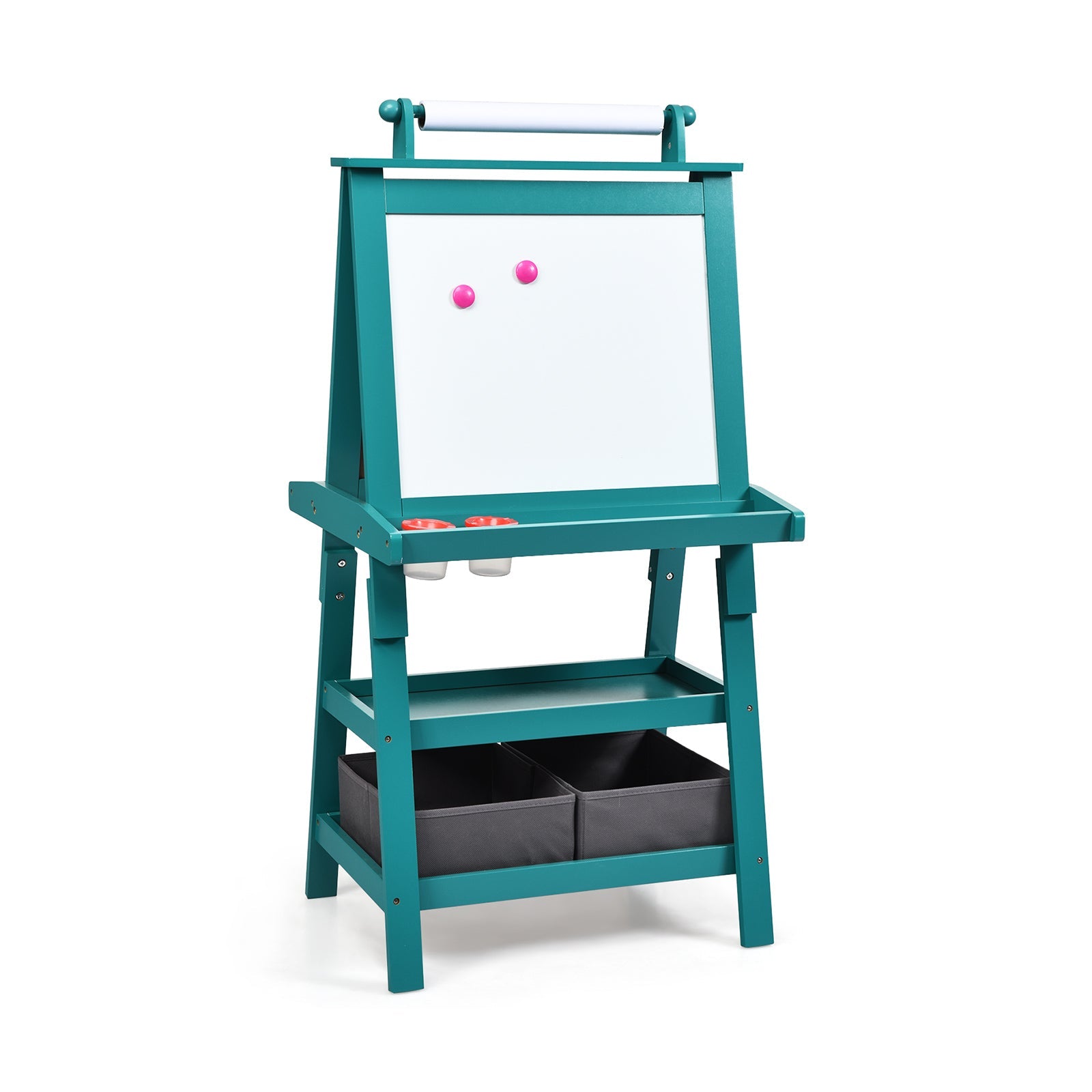 3 in 1 Double-Sided Storage Art Easel-Brown