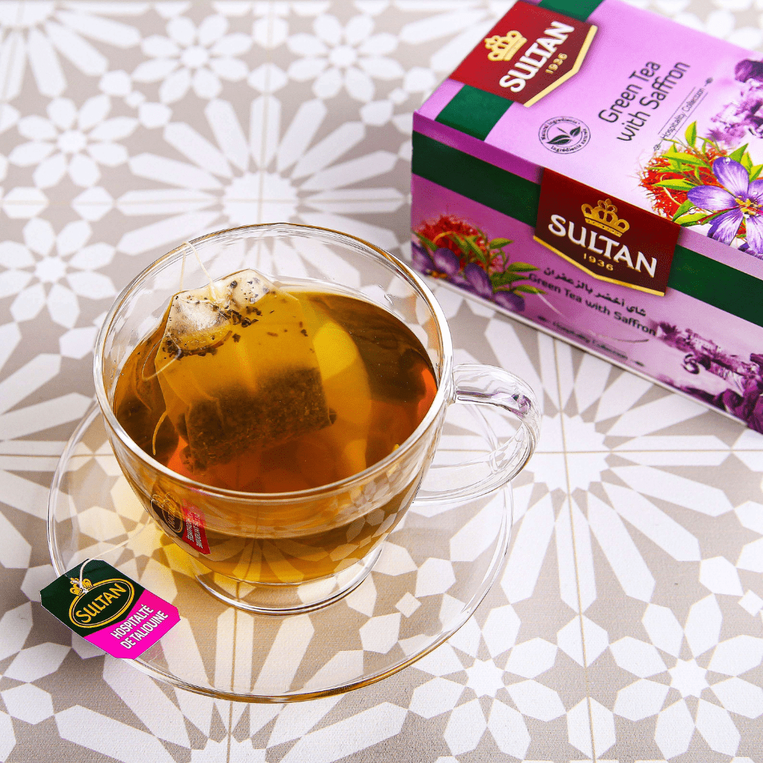 Sultan Green Tea with Saffron - 20 Tea Bags