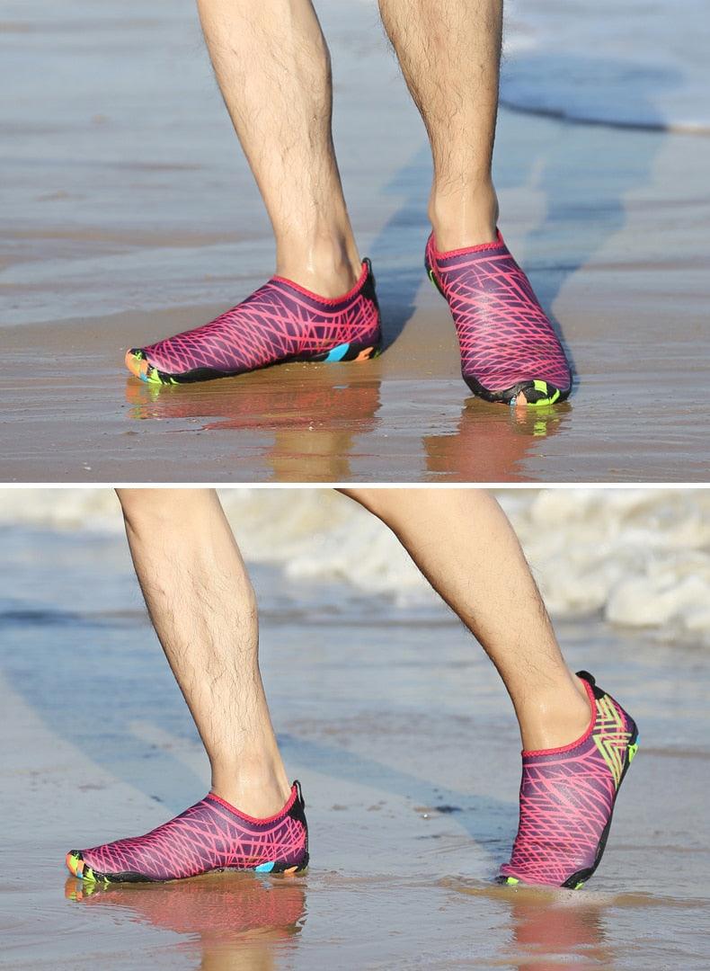 Summer Outdoor Mens Sports Water Shoes Non-Slip Beach Shoes Barefoot Upstream Shoes Quick-Dry Aqua Sock Barefoot For Beach Swim River Pool Lake Hiking Kayaking Surfing