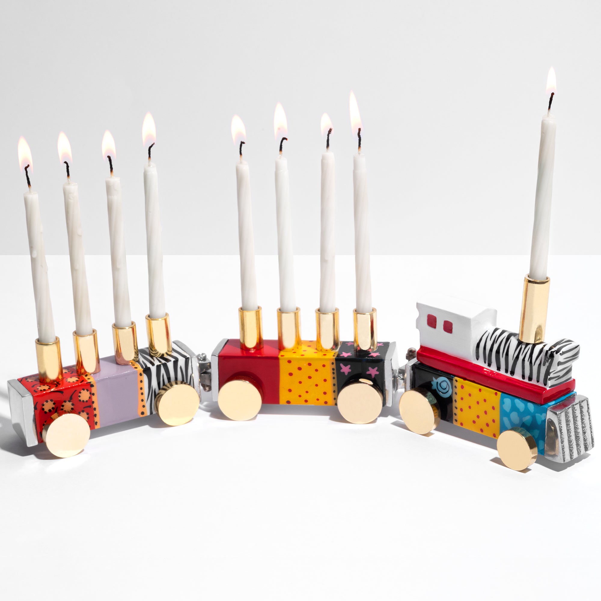 Colorful Train Menorah For Kids – Train Series
