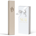 Contemporary Stainless Steel Mezuzah with Fine Line Detailing - Sweetheart Series