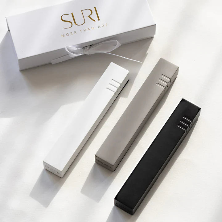 Modern Concrete Mezuzah with Clean Design in Crisp Neutrals – Space Series