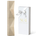 Sculpted Concrete Mezuzah with Gold Engraving – Wave Series