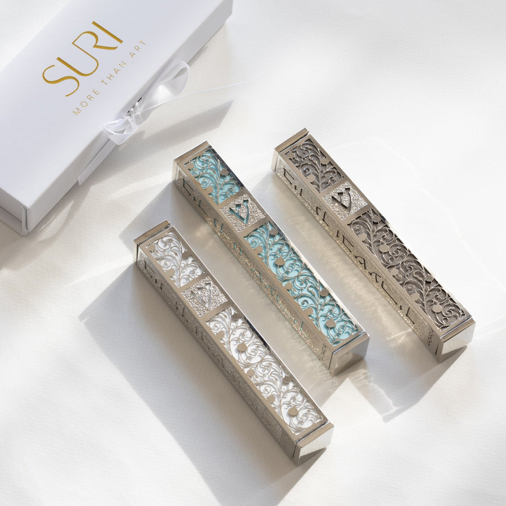 Luxury Modern Mezuzah for Door - Pomegranate Series