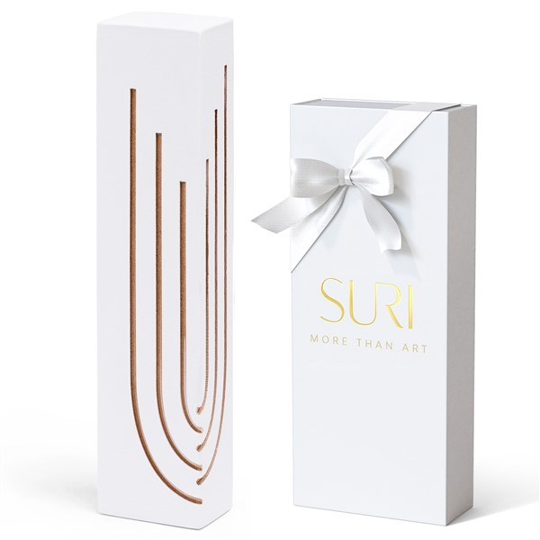 Modern Concrete Mezuzah with Elegant Gold Engraving – Glam Series