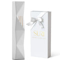 Architectural Concrete Mezuzah with Gold Engraving – Wave Series