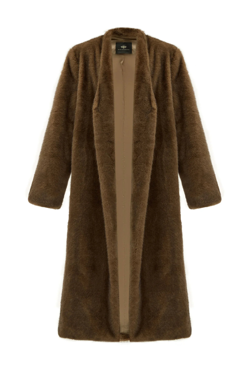 Sylvie Iconic Statement Fiber Coat in Walnut