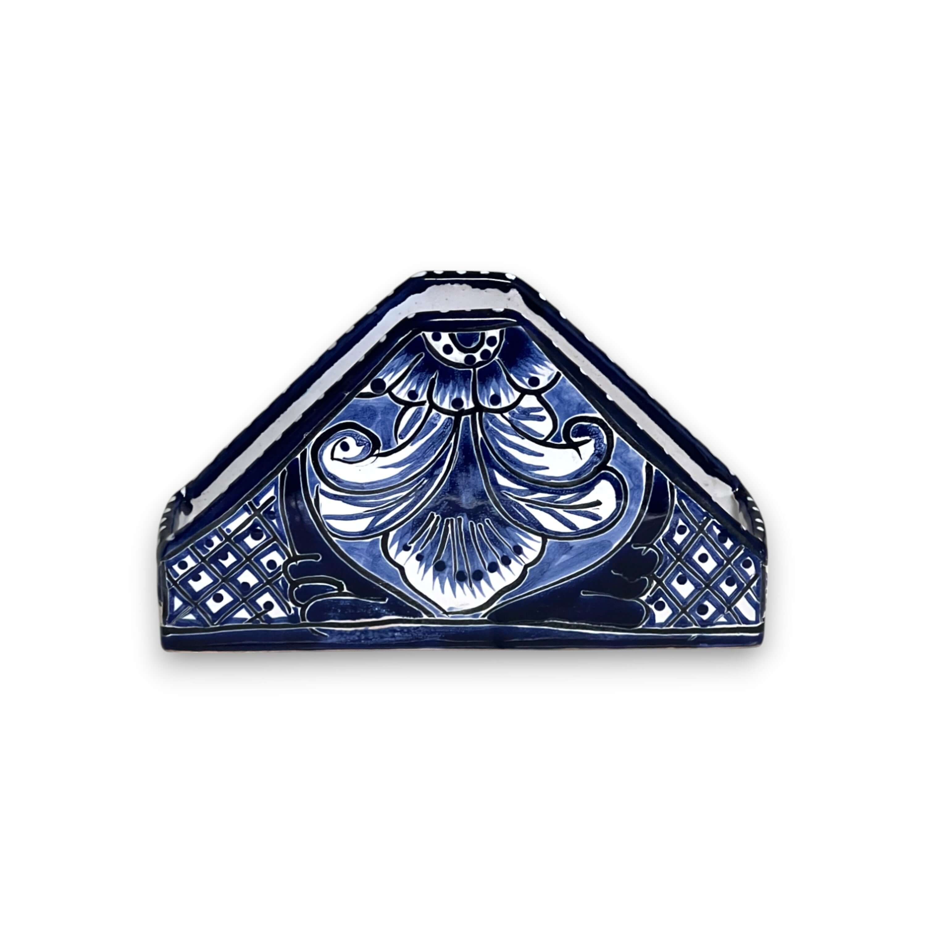 Talavera Napkin Holder | Mexican Blue & White Decor