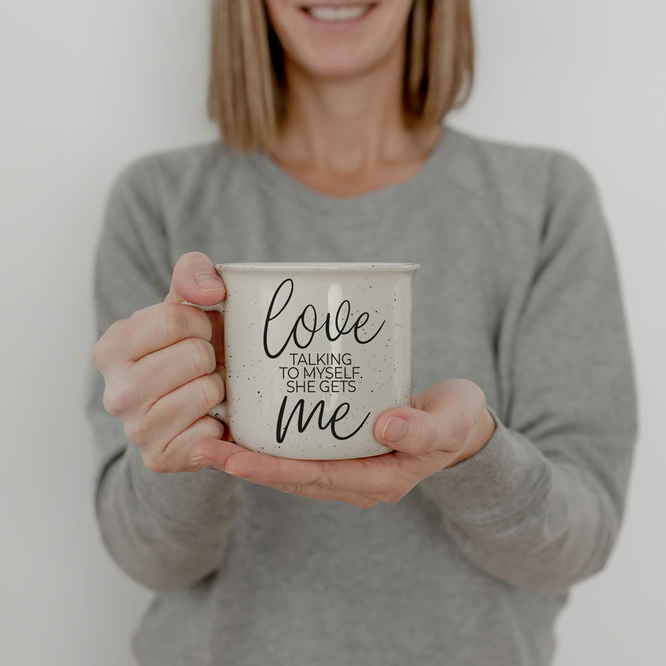 Love Talking To Myself 14.5oz Ceramic Coffee Mug Funny Self Talk Gift