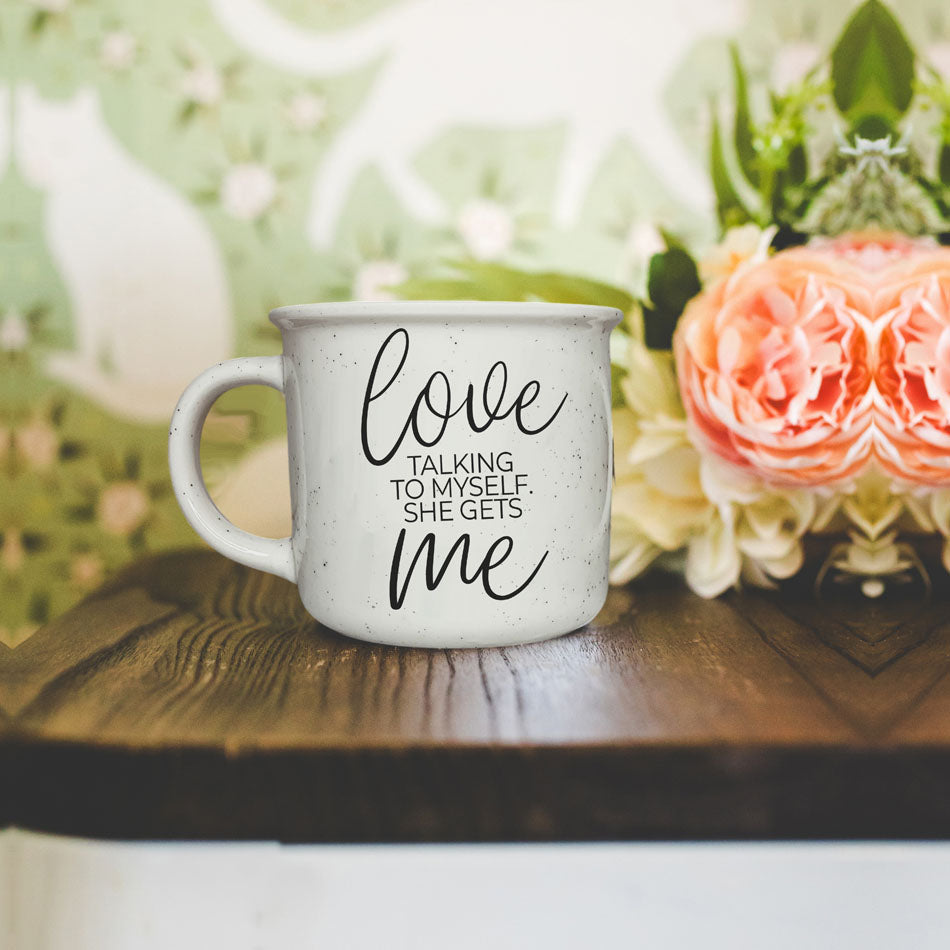 Love Talking To Myself 14.5oz Ceramic Coffee Mug Funny Self Talk Gift