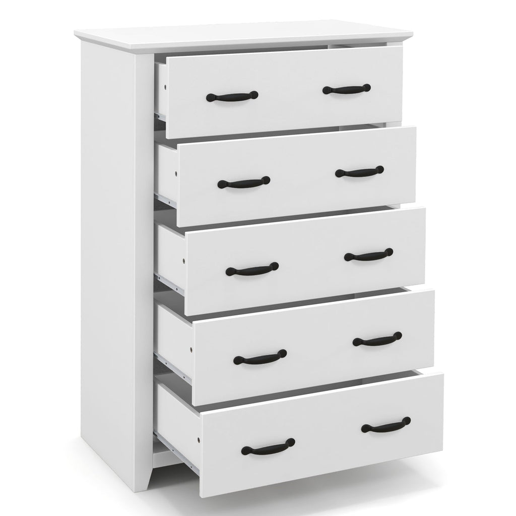 Tall Storage Dresser with 5 Pull-out Drawers for Bedroom Living Room