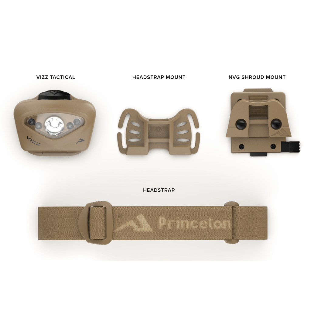 Princeton Tec Vizz Tactical MPLS | 550 Lumens Headlamp | Made in USA