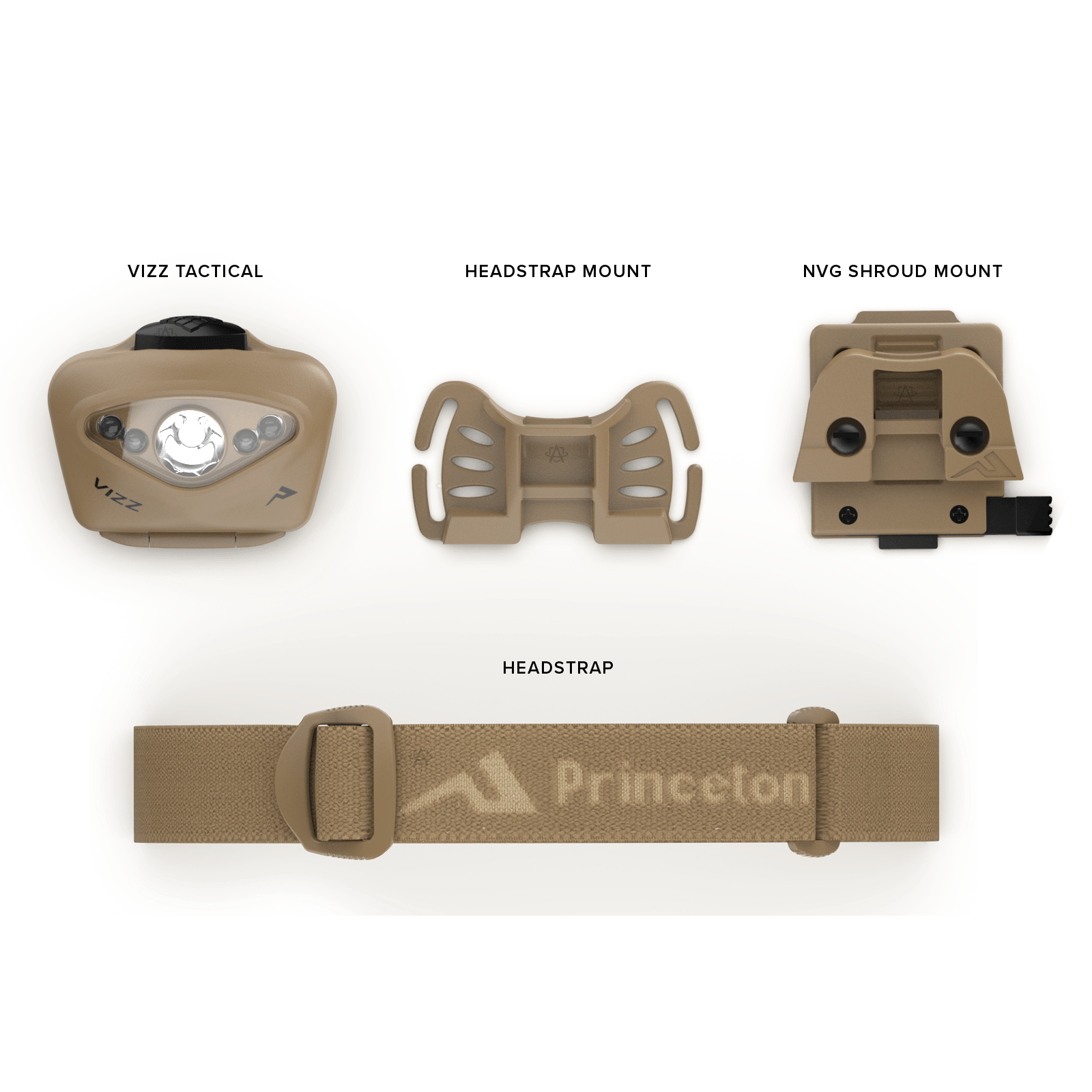 Princeton Tec Vizz Tactical MPLS | 550 Lumens Headlamp | Made in USA