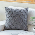 Textured cotton diamond cushion cover set mustard & orange living room