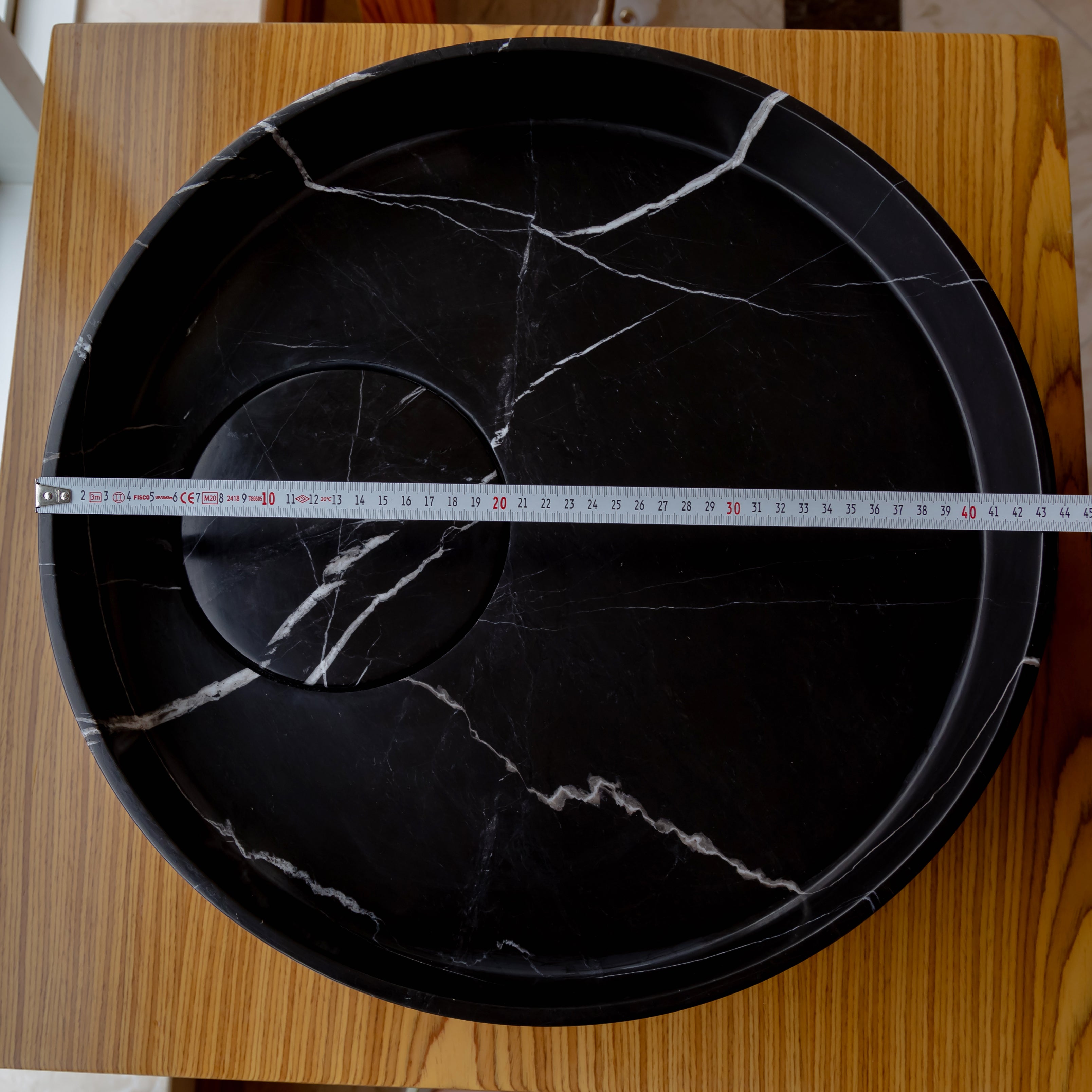 Black Marble Artistic Vessel Sink - Polished 17.5 x 6 Inches