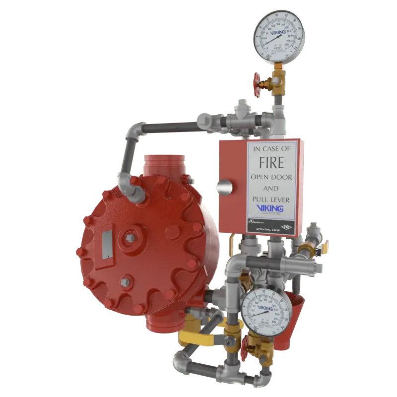 Trim 2" Conv Deluge Brass Pre-Assembled Fire Valve