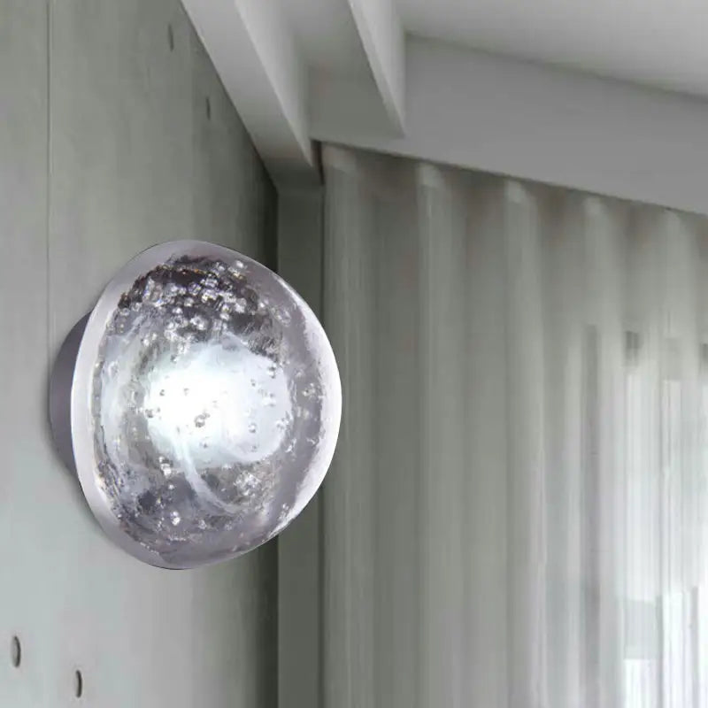 DecorBites™ Traditional Clear Crystal Bubble Sconce Wall Lamp - Single Bulb Light Fixture