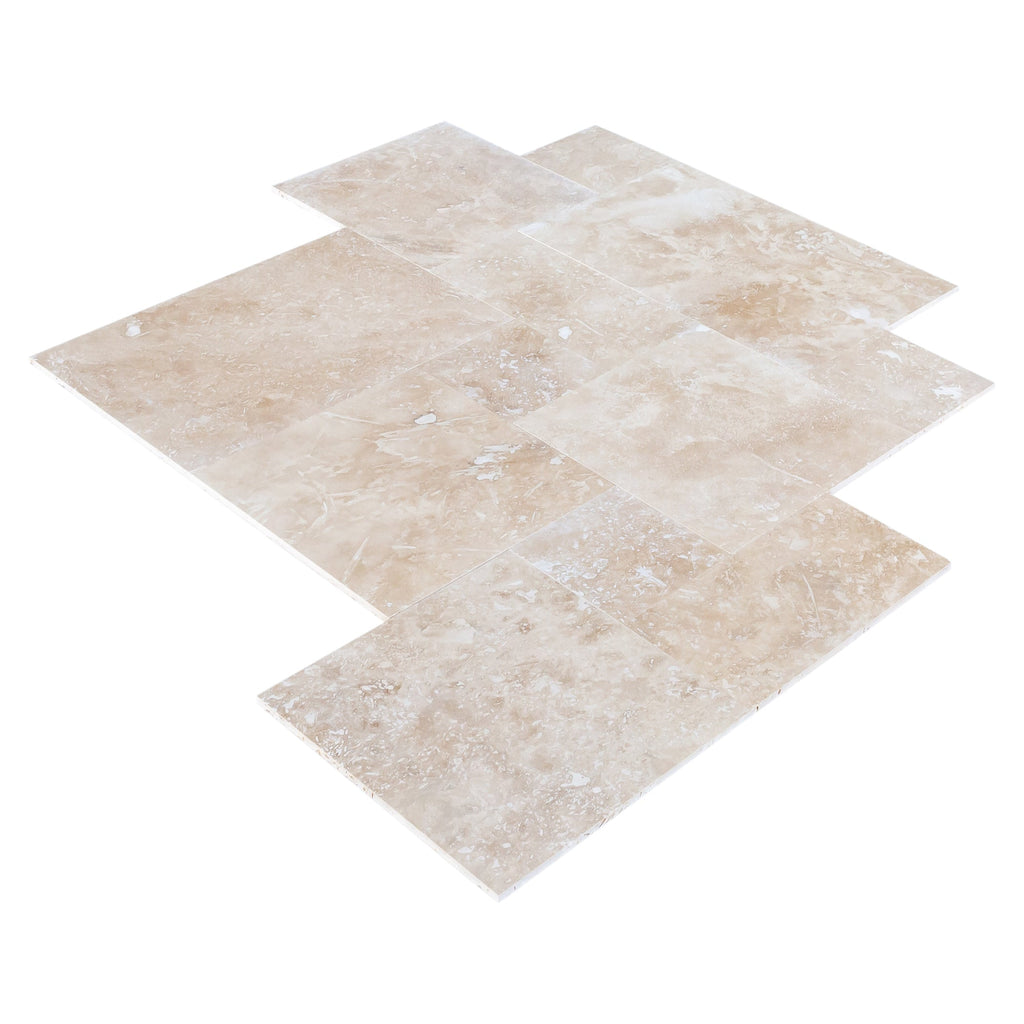 Travertine Tile Tuscany Beige French Pattern - Honed and Filled