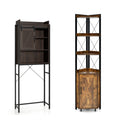 2-Piece Bathroom Storage Bundle: Over-the-Toilet Cabinet + Tall Corner Shelf
